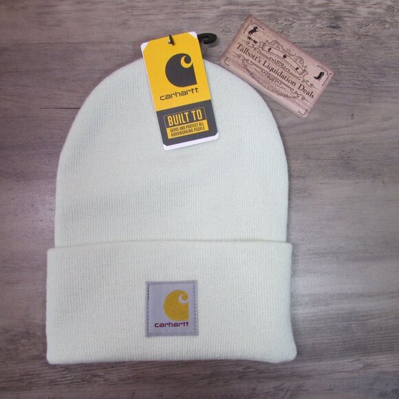 Carhartt Knit Cuffed Beanie Stocking Cap Hat Tender Greens A18 - Picture 2 of 4